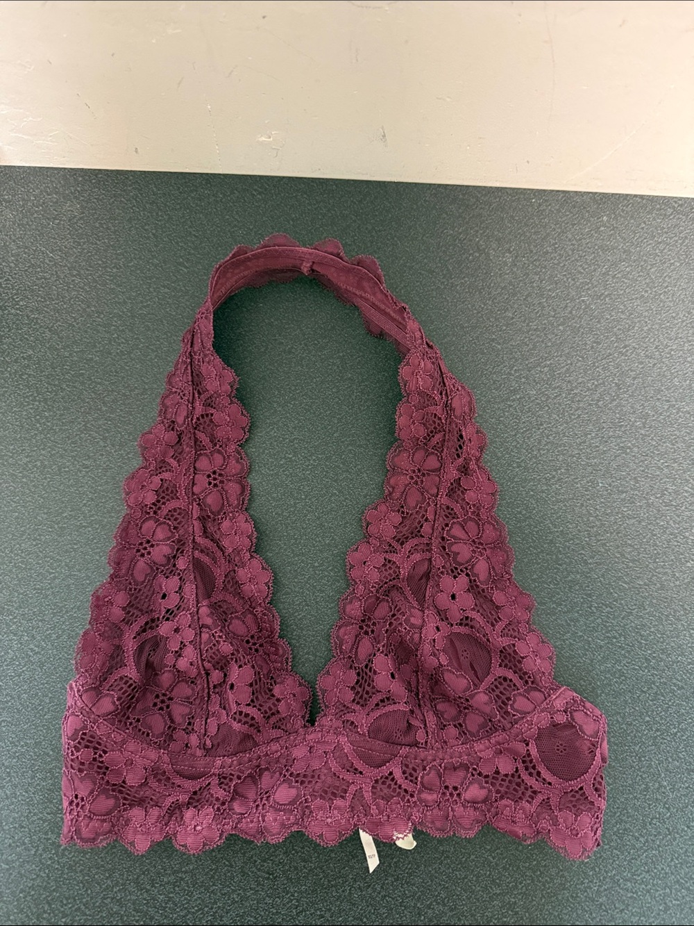 Free People Lace Halter Bralette - Plum